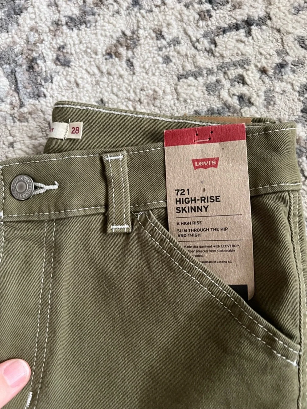 Levi's Women's Skinny Jeans in Olive Green‎